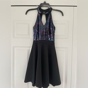 Purple/Black cocktail dress from Francesca’s Size XS